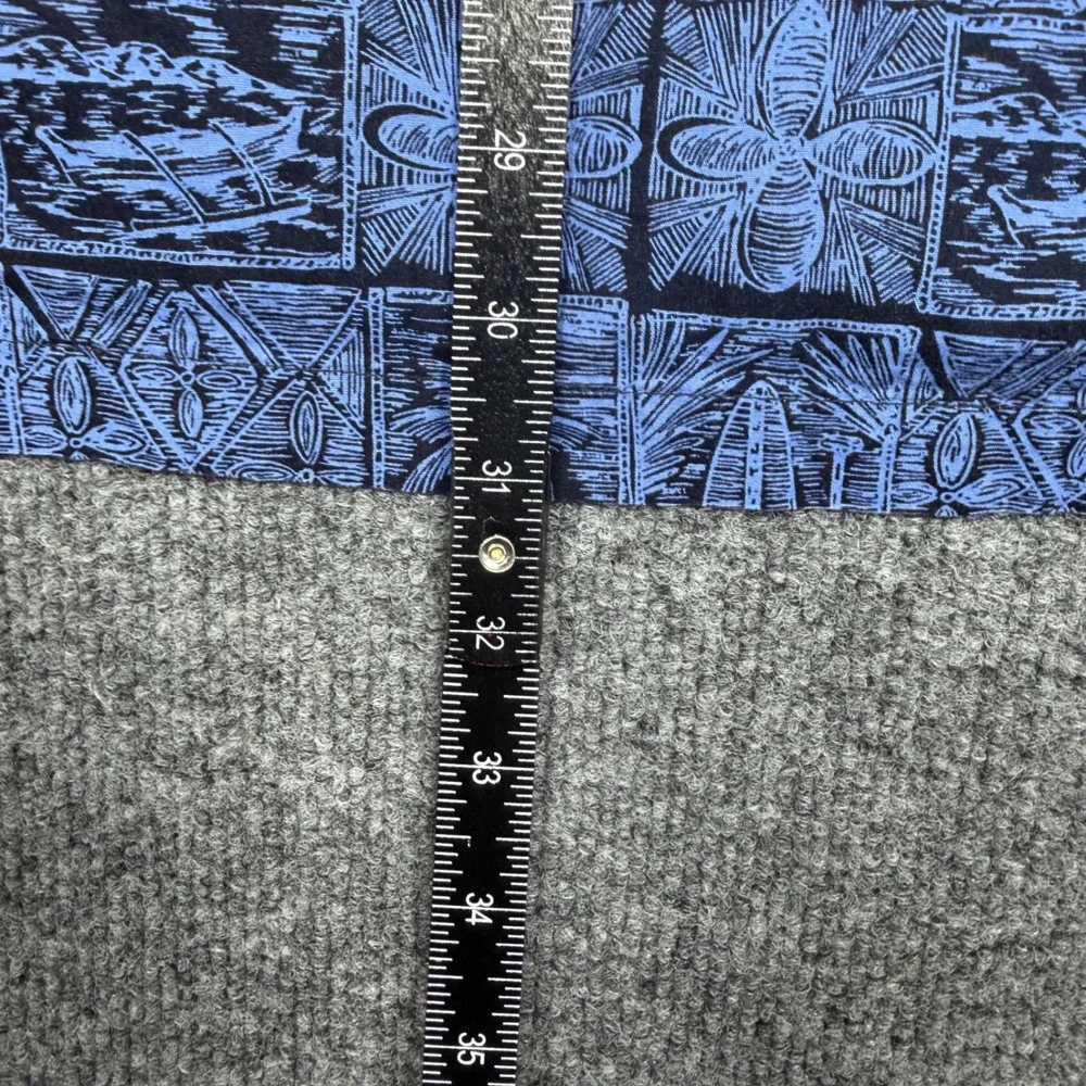 Favant Hawaiian Shirt‎ Men's 4XL Blue Tiki Aloha Button Up Designed in Hawaii
